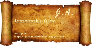 Jeszenszky Alex névjegykártya